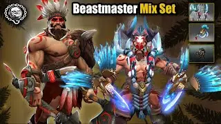 Dota 2 Beastmaster Best Mix Set Primal Paean +Helm of the Warbeast + Edge of Extinction
