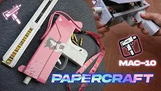 How To Make A Automatic Cardboard Gun (smg) that SH00TS | Mac 10 gun toy D.I.Y.