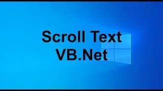 How to Scroll Text using VB.Net