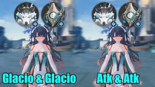 How Much Difference Between Glacio & Glacio Vs Atk & Atk Echo For Zhezhi?