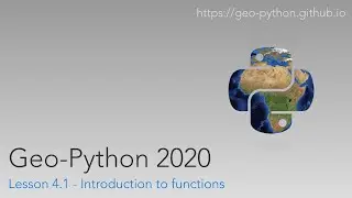 Geo-Python 2020 Lesson 4.1 - Introduction to functions