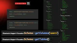 Laravel: List All Table Columns from Database | `Schema::getTables()` & `Schema::getColumns()`