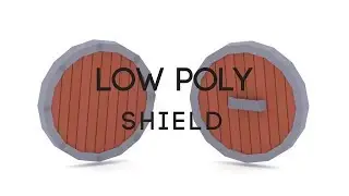 Wooden shield blender low poly tutorial