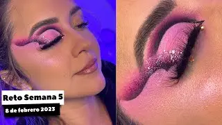 Reto semana 5: Maquillaje rosa con cortes