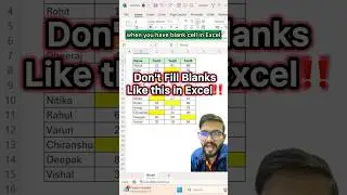 Don't fill blanks in Excel‼️Instead Use Amazing trick 