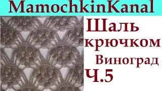 Crochet shawl The grapes - V