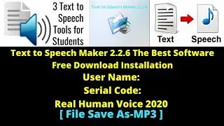 Text to Speech Maker 2.2.6 The Best Software Free download installation and Real Human Voice 2020