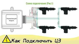 Как Подключить цз Своими Руками.  Схема подключения центрального замка.