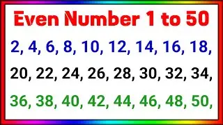Even Numbers 1 to 50 | List of Even Numbers from 1 to 50 | 1 se 50 tak sam sankhya even number