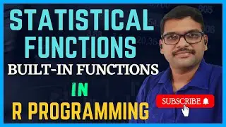 STATISTICAL FUNCTIONS(BUILT-IN FUNCTIONS) IN R - PROGRAMMING|| BUILT-IN FUNCTIONS IN R - PROGRAMMING