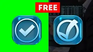 Animated green screen tick box icons | alpha channel | free download HD