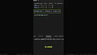 How to Merge two dictionaries in one line of code in Python