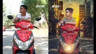 Photoshop Manipulation Tutorial for Beginners| Background Change tutorial | Bike pose editing