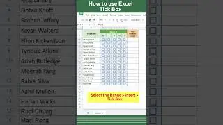 Unbelievable Excel Hack - Add Tick Boxes Instantly! 