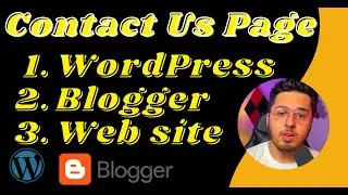 How to create contact us page in wordpress, blogger | How to create contact us page in blogger