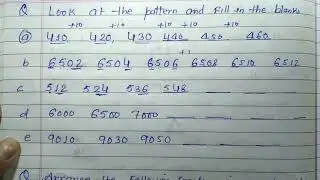 Look at the pattern and fill in the blanks