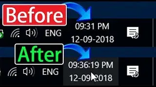 How to show SECONDS in taskbar clock (HH MM to HH MM SS) | Windows 10 Show Seconds in System Clock