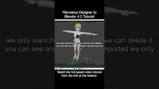 Marvelous Designer to Blender 4.2 Tutorial | 2024 #marvelousdesigner #blender #cloth