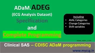 Clinical SAS - ADaM ADEG (ECG) Complete programming