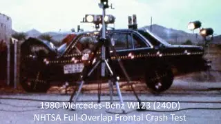 1976-1985 Mercedes-Benz W123 (240D -  NA Market)  NHTSA Full-Overlap Frontal Crash Test