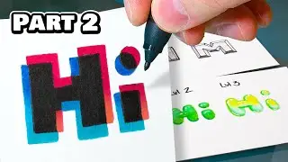 How to Draw Cool Letters Part 2 (Bubble, Metallic, Scary, 3D)