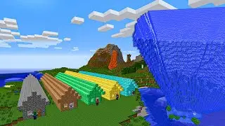 КАКОЙ САМЫЙ ДЛИННЫЙ ДОМ НУБА ПРОТИВ ЦУНАМИ ! ПРО ПОСТРОИЛ НЕБОСКРЕБ MINECRAFT МУЛЬТИК