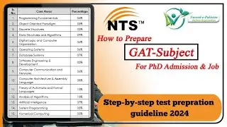 GAT Subject Test  NTS Preparation Guidelines Step by Step