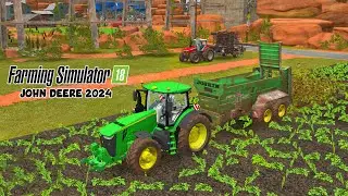 Planting Canola and Spreading Manure with John Deere - Farming Simulator 18