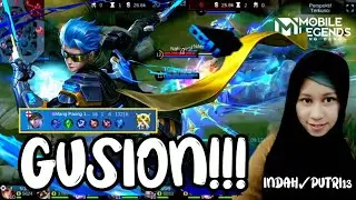 AGGRESIVE GUSION!!! UNSTOPPABLE COMBO - CRAZY 16 KILLS MENIT 10 [indah✓putri13] Mobile Legends