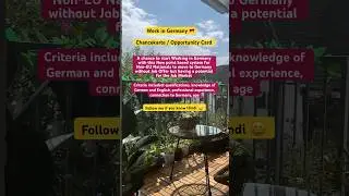 Opportunity Card • Jobs in Germany for Indians 🇩🇪• Point Based System 