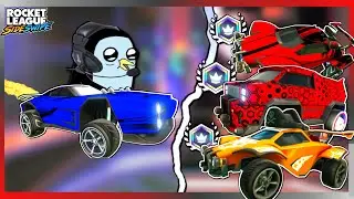 I 1v3'd Each RANK In Rocket League SIDESWIPE! (Ft. My MOM)
