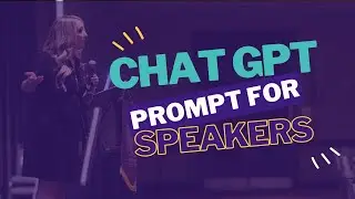 Using ChatGPT to Prepare for a Speaking Pitch