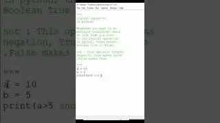 not operator in python 