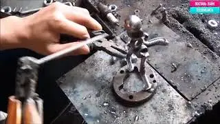 Фигурка железного саксофониста из болтов и гаек Своими руками.