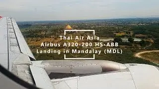 Thai Air Asia A320 Landing in Mandalay, Myanmar