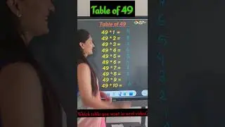 table of 49 #maths #tableno49 #49 #mathstables