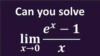 Limit of (e^x - 1)/x as x approaches 0