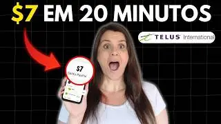 TELUS: TRABALHE Como AVALIADOR DE DADOS Sem Experiência na TELUS INTERNACIONAL | GANHE $7 em 20 Min