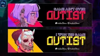 Outist YouTube Gaming Banner Art [FREE PSD]...