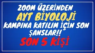 ZOOM üzerinden ONLİNE AYT BİYOLOJİ KAMPI BAŞLIYORRR. SON 5 KİŞİ ŞANSI KAÇIRMA!! FULLEYECEKSİN!!