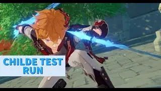 Childe/Tartaglia: Skills Description & Animations (Test Run) | Genshin Impact