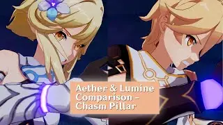 Aether & Lumine Comparison - Chasm Pillar | Patch 2.6 | Genshin Impact