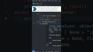 Python Basics: ERROR HANDLING in Under a Minute! 🚨