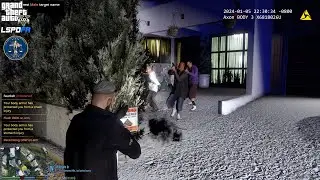 GTA V - LSPDFR 0.4.9🚔 - LSPD/LAPD - City Winter Patrol - Arrest Warrant | Shootout - 4K