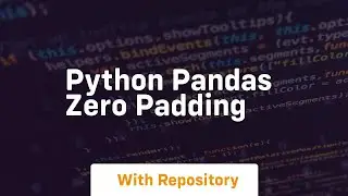 python pandas zero padding