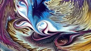 (732) Loop De Loops Straight acrylic pour ~ Painting with marble ~ Fluid art technique ~ Fiona Art
