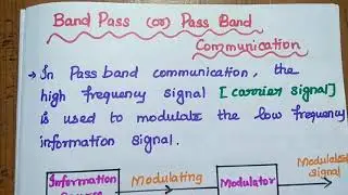 Baseband and Passband (Bandpass) Communication