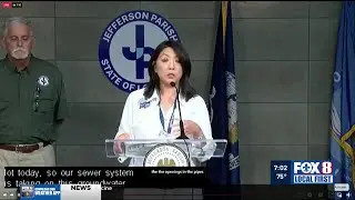 Cynthia Lee Sheng urges Jefferson Parish residents to limit home water usage to avoid backups