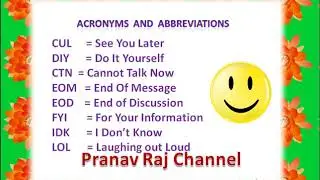 Acronyms and abbreviations