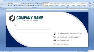 Easy Envelope Design in MS Word | How to Make Envelope in MS Word in Hindi | Envelope Templates
